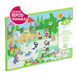 Σετ με Αυτοκόλλητα "Δημιουργώ Εικόνες - Μουσικοί" για 3-6 Ετών  - Djeco (09947)