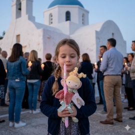 Χειροποίητη Πασχαλινή Λαμπάδα Πάνινη Κούκλα Little Dutch Νεράιδα Mila (26.101)