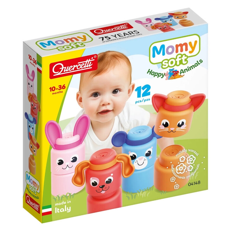 Μαλακοί Κύβοι με Ζωάκια Quercetti Momy Soft (04148)