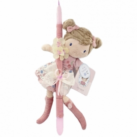 Χειροποίητη Πασχαλινή Λαμπάδα Πάνινη Κούκλα Little Dutch Rosa (26.102)