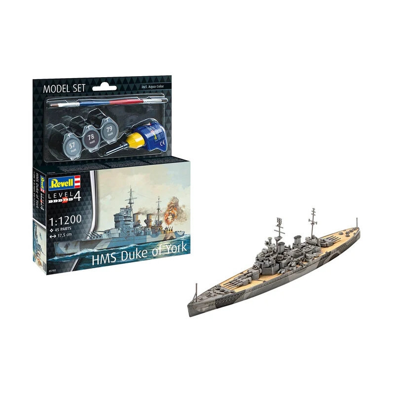 Πολεμικό Πλοίο Battleship HMS Duke of York - Σετ Δώρου με Χρώματα & Κόλλα - Revell ()