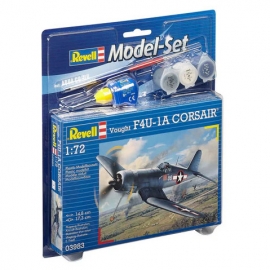 Πολεμικό Αεροπλάνο Vought F4U-1D Corsair 1/72 - Σετ Δώρου με Χρώματα & Κόλλα - Revell (63983)