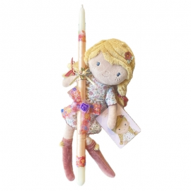 Χειροποίητη Πασχαλινή Λαμπάδα Πάνινη Κούκλα Little Dutch Julia (26.103)