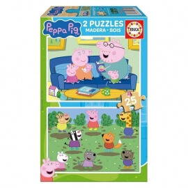 Ξύλινο Παζλ Peppa 2x25 κομ - Educa (20324)Ξύλινο Παζλ Peppa 2x25 κομ - Educa (20324)