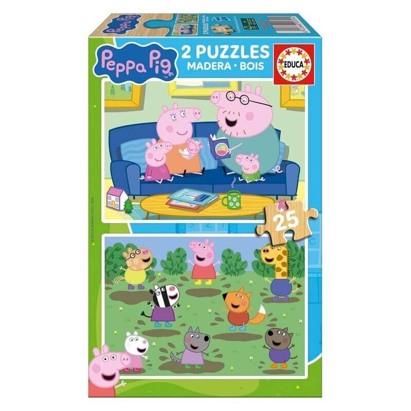 Ξύλινο Παζλ Peppa 2x25 κομ - Educa (20324)Ξύλινο Παζλ Peppa 2x25 κομ - Educa (20324)