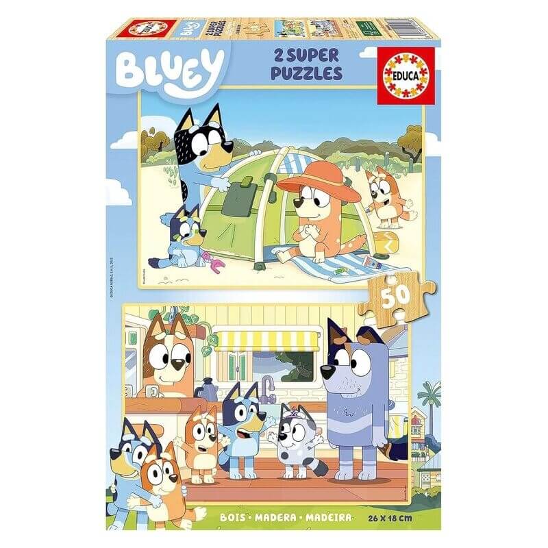 Ξύλινο Παζλ Bluey 2x50 κομ - Educa (19408)Ξύλινο Παζλ Bluey 2x50 κομ - Educa (19408)