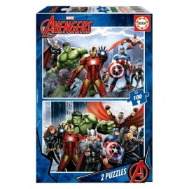 Ξύλινο Παζλ Avengers 2x100 κομ - Educa (15571)Ξύλινο Παζλ Avengers 2x100 κομ - Educa (15571)