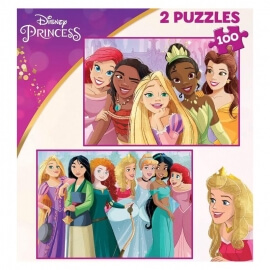 Ξύλινο Παζλ Disney Princess 2x100 κομ - Educa (19298)Ξύλινο Παζλ Disney Princess 2x100 κομ - Educa (19298)