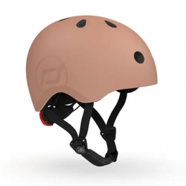 Παιδικό Κράνος S για Ποδήλατο & Πατίνι με Φωτάκι LED Mocha - Scoot & Ride (00828)