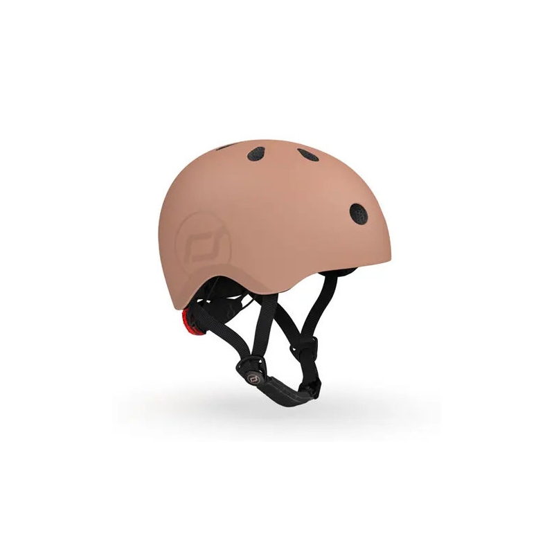 Παιδικό Κράνος S για Ποδήλατο & Πατίνι με Φωτάκι LED Mocha - Scoot & Ride (00828)