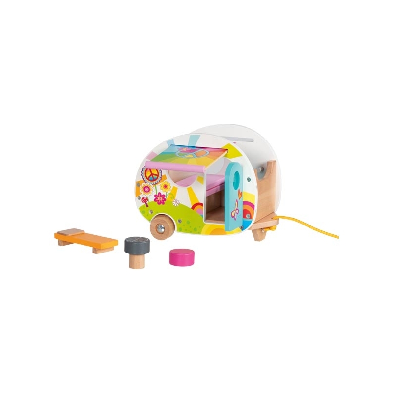 Ξύλινο Τροχόσπιτο Happy Campers - Goki (51431)