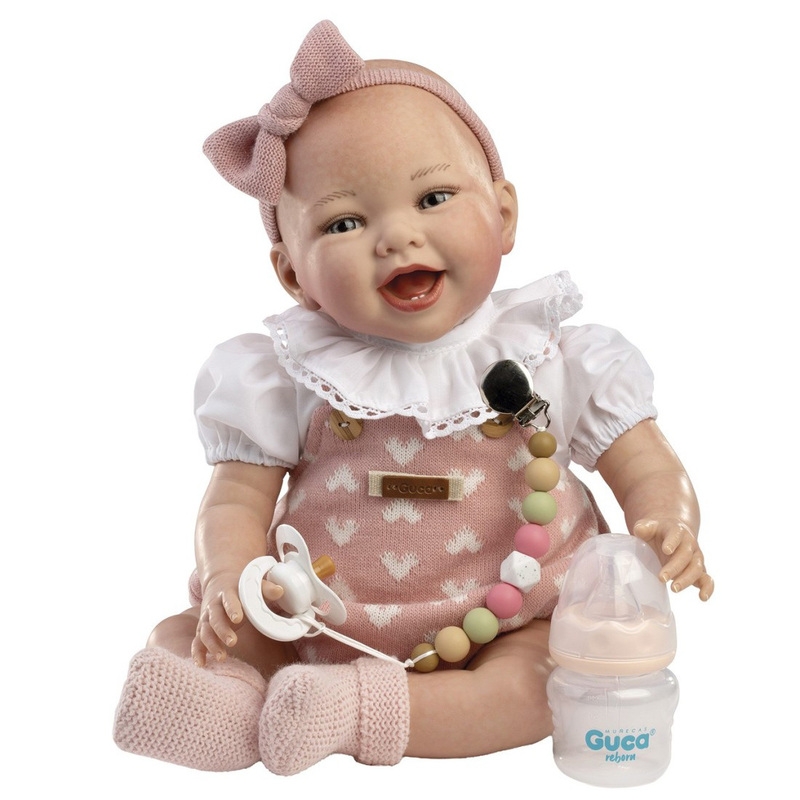 Μωρό Νεογέννητο Συλλεκτικό Reborn "Abril" 42εκ με Μπιμπερό - Guca (10317)
