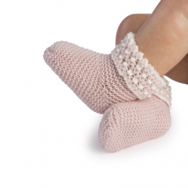 Καλτσάκια Πλεκτά Ροζ για Κούκλα 42εκ - Guca (10002-291)