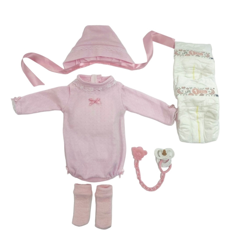 Σετ Ρούχα για Κούκλες 46εκ με Πιπίλα & Πάνες - Guca (10072-155)