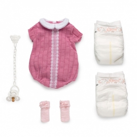 Σετ Ρούχα για Κούκλες 46εκ με Πιπίλα & Πάνες - Guca (10072-145)