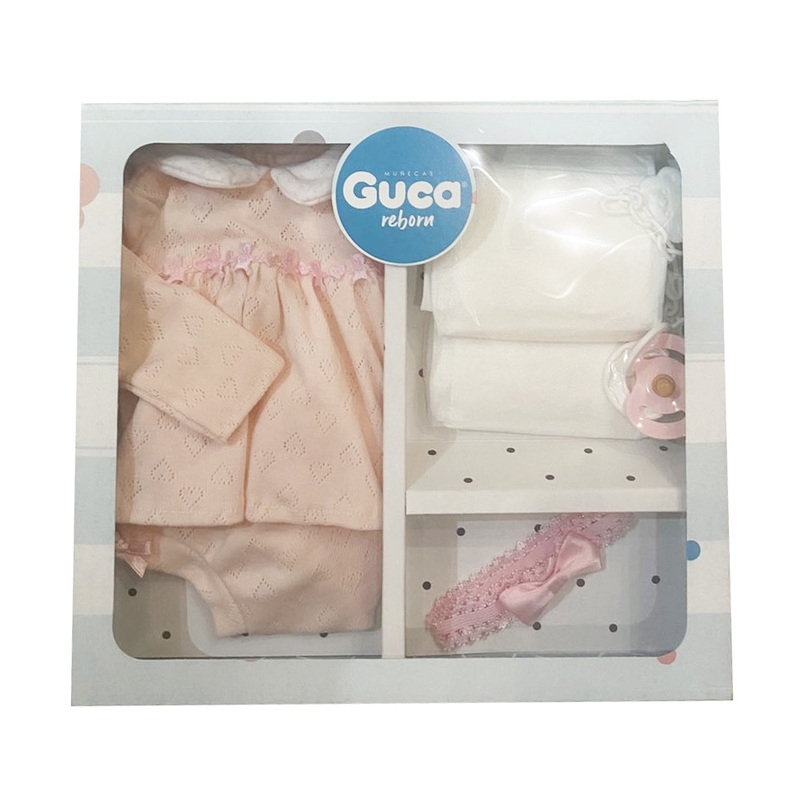 Σετ Ρούχα για Κούκλες 46εκ με Πιπίλα & Πάνες - Guca (10072-S)