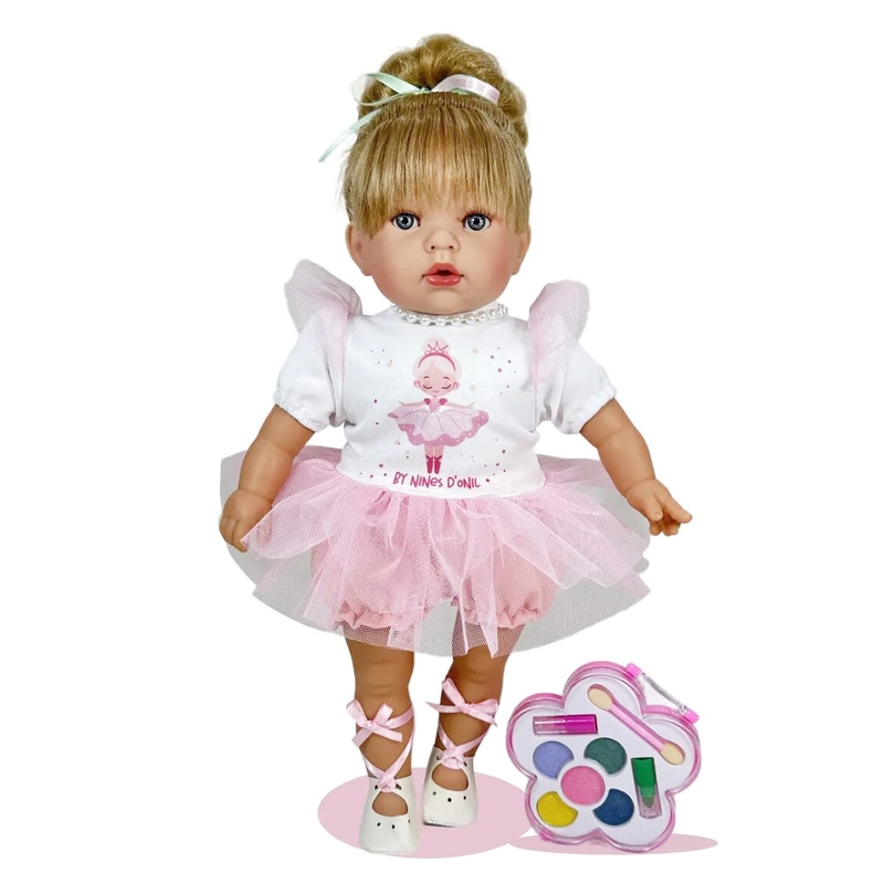 Κούκλα "Tita" Μπαλαρίνα Pink 40εκ & Σετ Μακιγιάζ - Nines d' Onil (4410N)