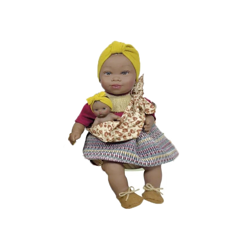 Κούκλα "Alika" 40εκ με Μωράκι σε Μάρσιπο - Nines d' Onil (3720N)