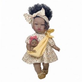 Κούκλα "Alika" 40εκ με Μωράκι σε Μάρσιπο - Nines d' Onil (3700N)