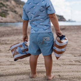 Little Dutch Μπλουζάκι Κοντομάνικο με Προστασία UV Ocean Splash - No 86/92