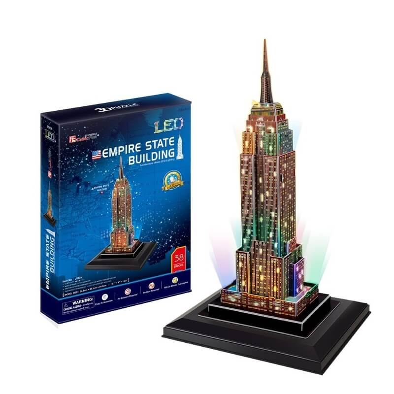 3D Παζλ - Empire State Building LED φωτιζόμενο 39 κομ. 3D Παζλ - Empire State Building LED φωτιζόμενο 39 κομ.