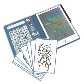 Kidydraw Mini Tablet Zωγραφικής Ocean & Pirates με Oθόνη LCD & 30 Kάρτες