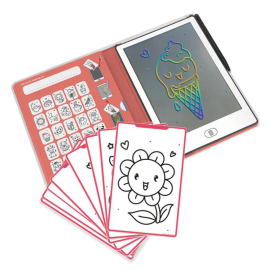 Kidydraw Mini Tablet Zωγραφικής Kawai με Oθόνη LCD & 30 Kάρτες