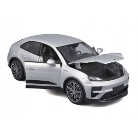 Bburago 1:24 Porsche Macan 4 Turbo Electric Ασημί (21114)