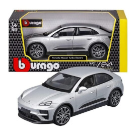 Bburago 1:24 Porsche Macan 4 Turbo Electric Ασημί (21114)