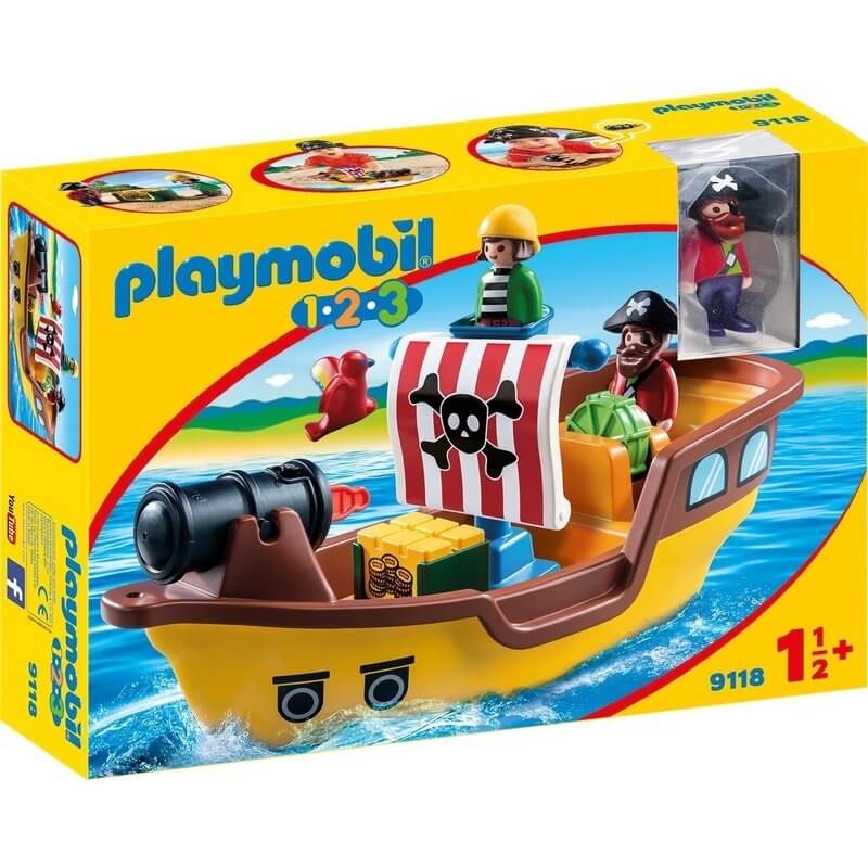 Playmobil Προσχολική Σειρά 1-2-3  Πειρατικό Καράβι (9118)Playmobil Προσχολική Σειρά 1-2-3  Πειρατικό Καράβι (9118)