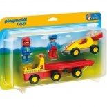 Playmobil Προσχολική Σειρά 1-2-3 Φορτηγό Μεταφοράς Αγωνιστικών Οχημάτων (6761)