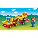 Playmobil Προσχολική Σειρά 1-2-3 Φορτηγό Μεταφοράς Αγωνιστικών Οχημάτων (6761)
