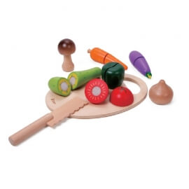 Ξύλινα Λαχανικά με Ξύλο Κοπής - Παιχνίδι Μίμησης