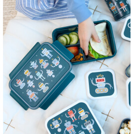 Δοχείο Φαγητού Bento Lunch Box Robots - A Little Lovely Company