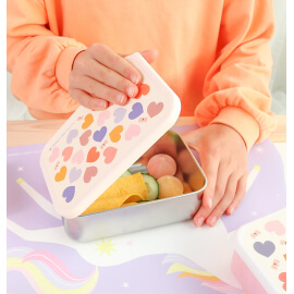 Ανοξείδωτο Δοχείο Φαγητού Lunch Box Hearts - A Little Lovely Company