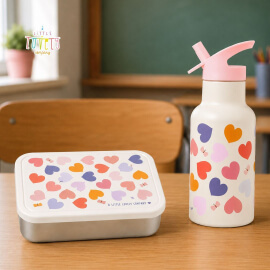 Ανοξείδωτο Δοχείο Φαγητού Lunch Box Hearts - A Little Lovely Company