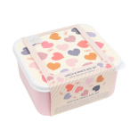 Σετ 4 Δοχεία Φαγητού Lunch & Snack Box Hearts - A Little Lovely Company