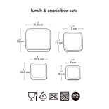Σετ 4 Δοχεία Φαγητού Lunch & Snack Box Hearts - A Little Lovely Company