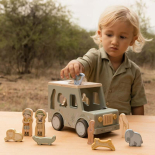 Ξύλινο Αυτοκίνητο Ταξινόμησης Σχημάτων Safari - Little Dutch (7447)
