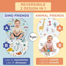 Πτυσσόμενο Χαλάκι Δραστηριοτήτων Montessori 2 σε 1 Dino Friends