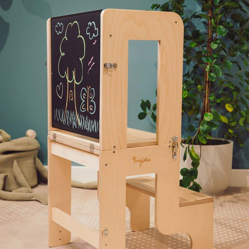 Πύργος Εκμάθησης Montessori 3σε1 με Μαγνητικό Πίνακα Family Nation
