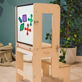 Πύργος Εκμάθησης Montessori 3σε1 με Μαγνητικό Πίνακα Family Nation