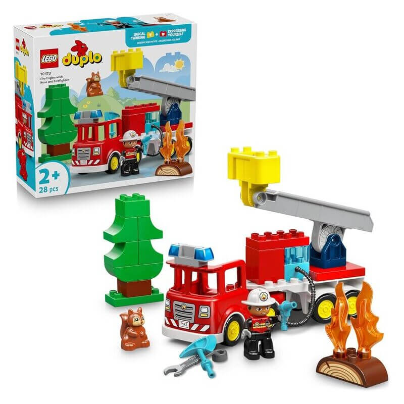 Lego Duplo - Πυροσβεστικό Όχημα με Μάνικα και Πυροσβέστη (10473)Lego Duplo - Πυροσβεστικό Όχημα με Μάνικα και Πυροσβέστη (10473)