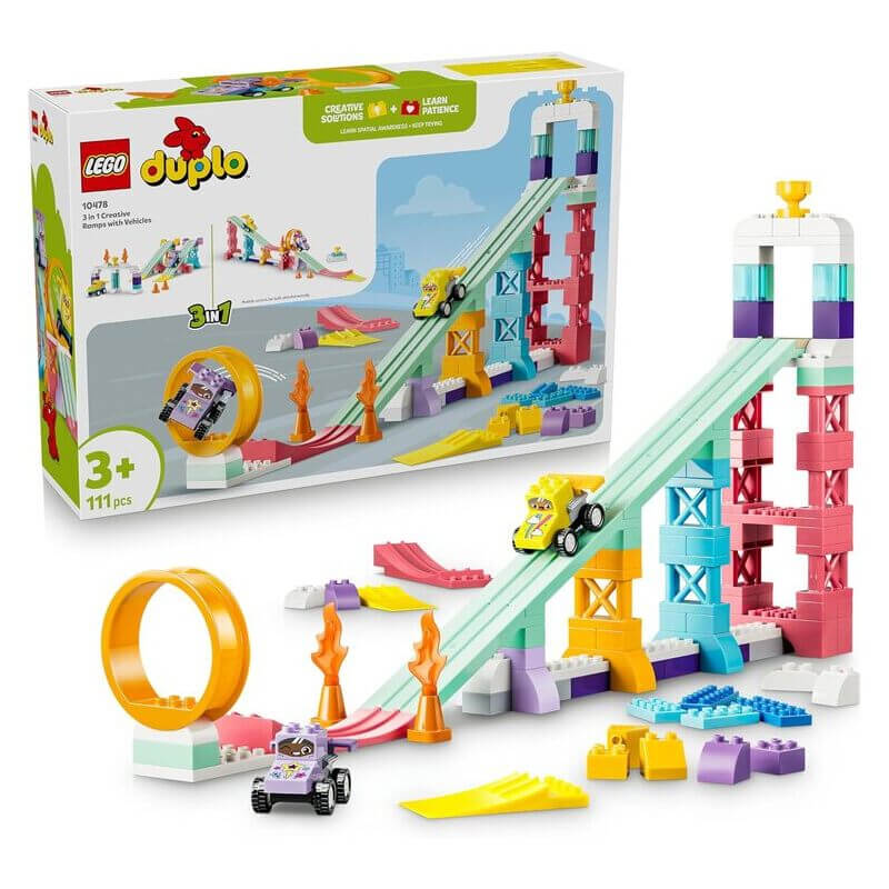Lego Duplo - 3 σε 1 Δημιουργικές Ράμπες με Οχήματα (10478)Lego Duplo - 3 σε 1 Δημιουργικές Ράμπες με Οχήματα (10478)