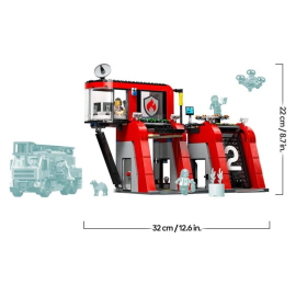 Lego City - Πυροσβεστικός Σταθμός με Πυροσβεστικό Όχημα (60414)