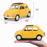 Bburago 1:24 Fiat 500F (1965) Κίτρινο (22098)