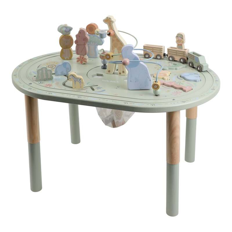 Ξύλινο Τραπεζάκι Δραστηριοτήτων Safari Friends - Little Dutch (7441)