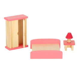 Σετ Ξύλινα Έπιπλα για Κουκλόσπιτο 19 τμχ (KX3436)