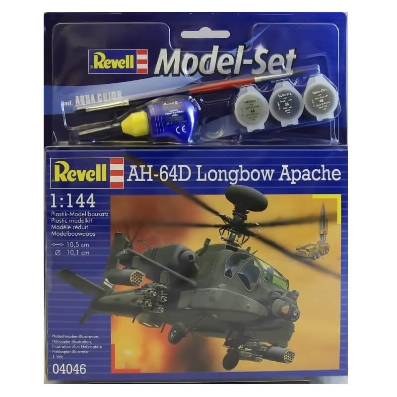 Πολεμικό Ελικόπτερο Longbow Apache σετ δώρου με χρώματα & κολλαΠολεμικό Ελικόπτερο Longbow Apache σετ δώρου με χρώματα & κολλα