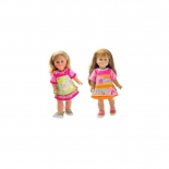 Φορεματάκι για Κούκλα 35-45 εκ. ροζ-πράσινο